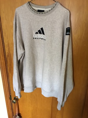 Vintage 90s Adidas Equipment EQT Limited Edition Gray Sweatshirt Size  Medium M | eBay